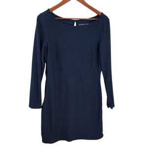 TOAD & CO navy blue long sleeve eco knit dress medium